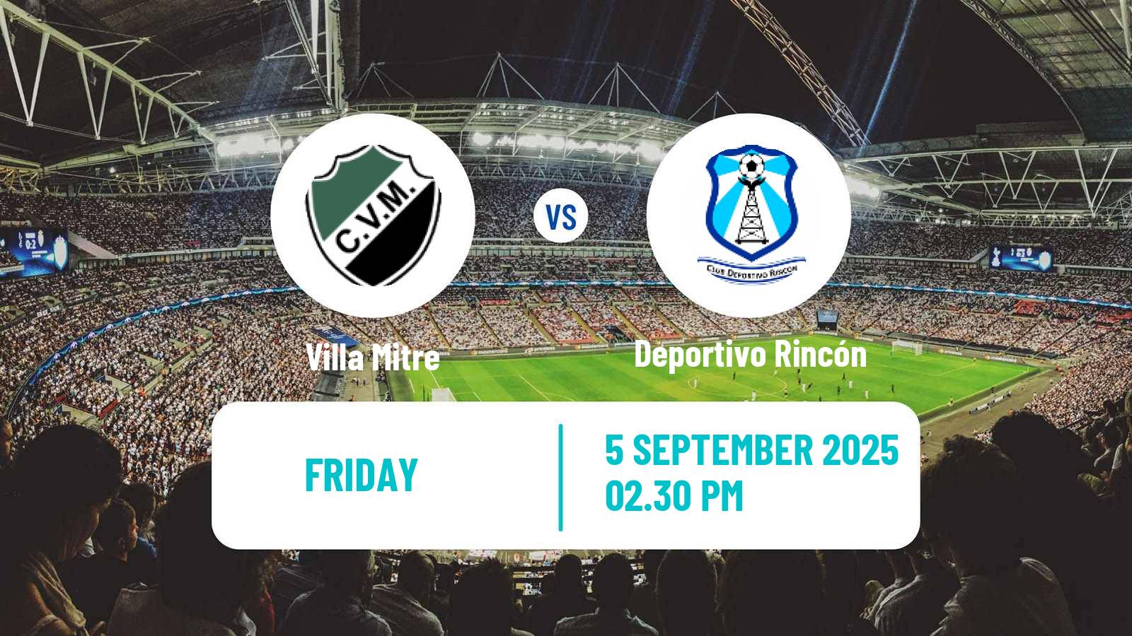 Soccer Argentinian Torneo Federal Villa Mitre - Deportivo Rincón