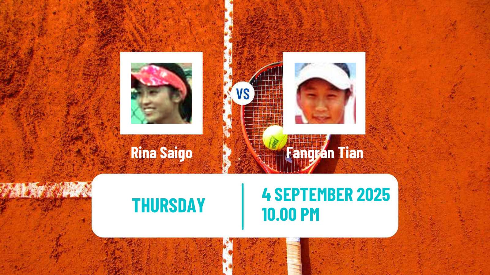 Tennis ITF W35 Nakhon Pathom 3 Women Rina Saigo - Fangran Tian