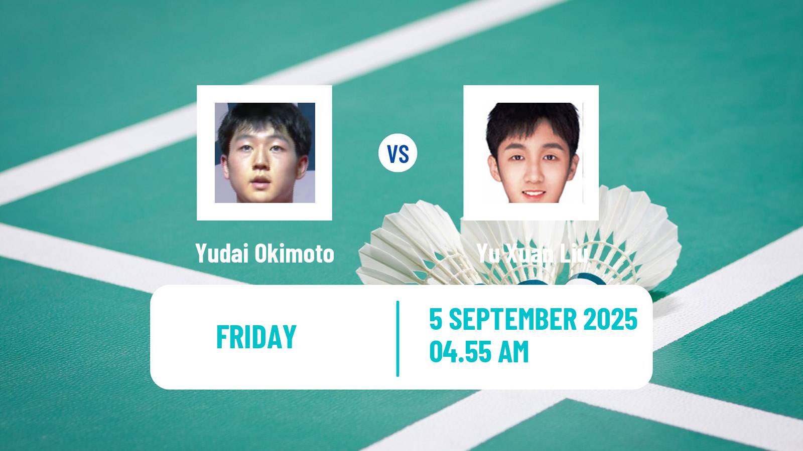 Badminton BWF World Tour China Masters 2 Men Yudai Okimoto - Yu Xuan Liu