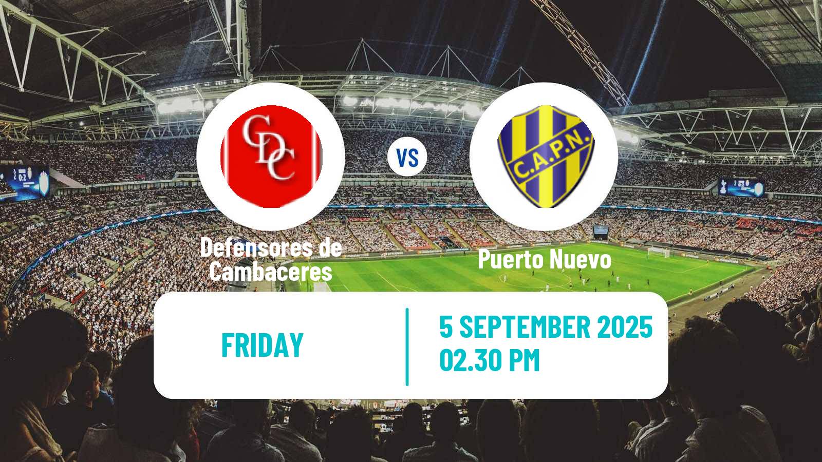 Soccer Argentinian Primera C Defensores de Cambaceres - Puerto Nuevo