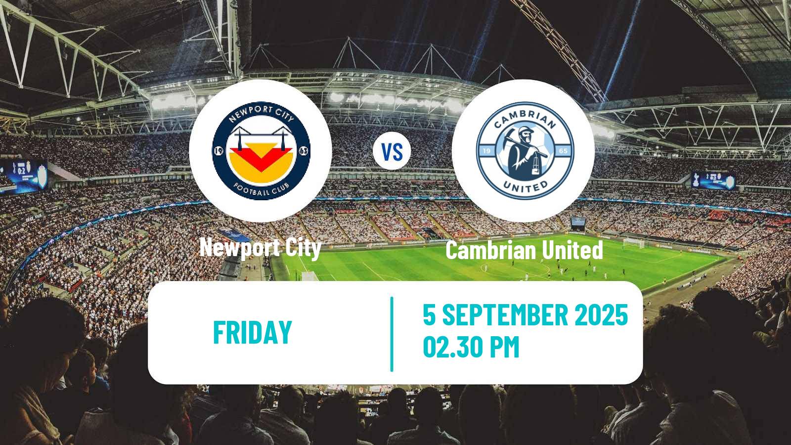 Soccer Welsh Cymru South Newport City - Cambrian United