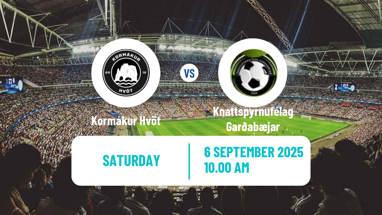 Soccer Icelandic Division 2 Kormákur Hvöt - Knattspyrnufélag Garðabæjar