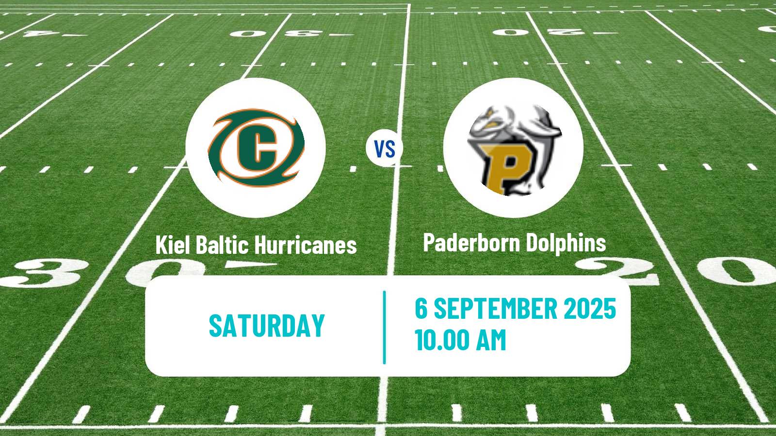 American football German GFL Kiel Baltic Hurricanes - Paderborn Dolphins