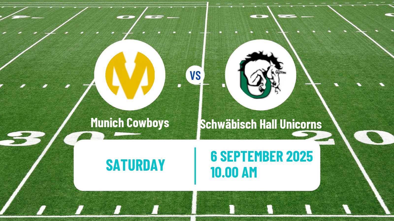 American football German GFL Munich Cowboys - Schwäbisch Hall Unicorns