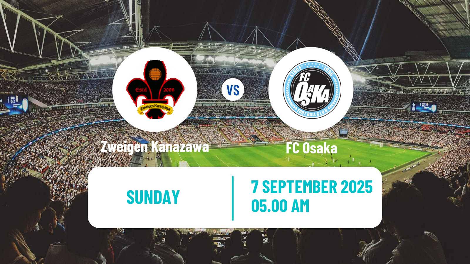 Soccer Japan J3 League Zweigen Kanazawa - Osaka