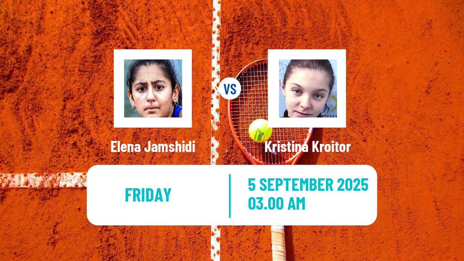Tennis ITF W15 Telavi 2 Women Elena Jamshidi - Kristina Kroitor