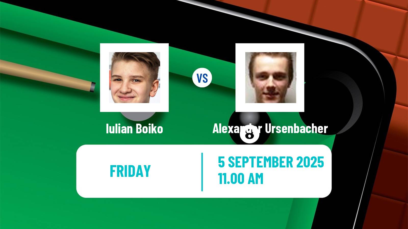 Snooker Northern Ireland Open Iulian Boiko - Alexander Ursenbacher