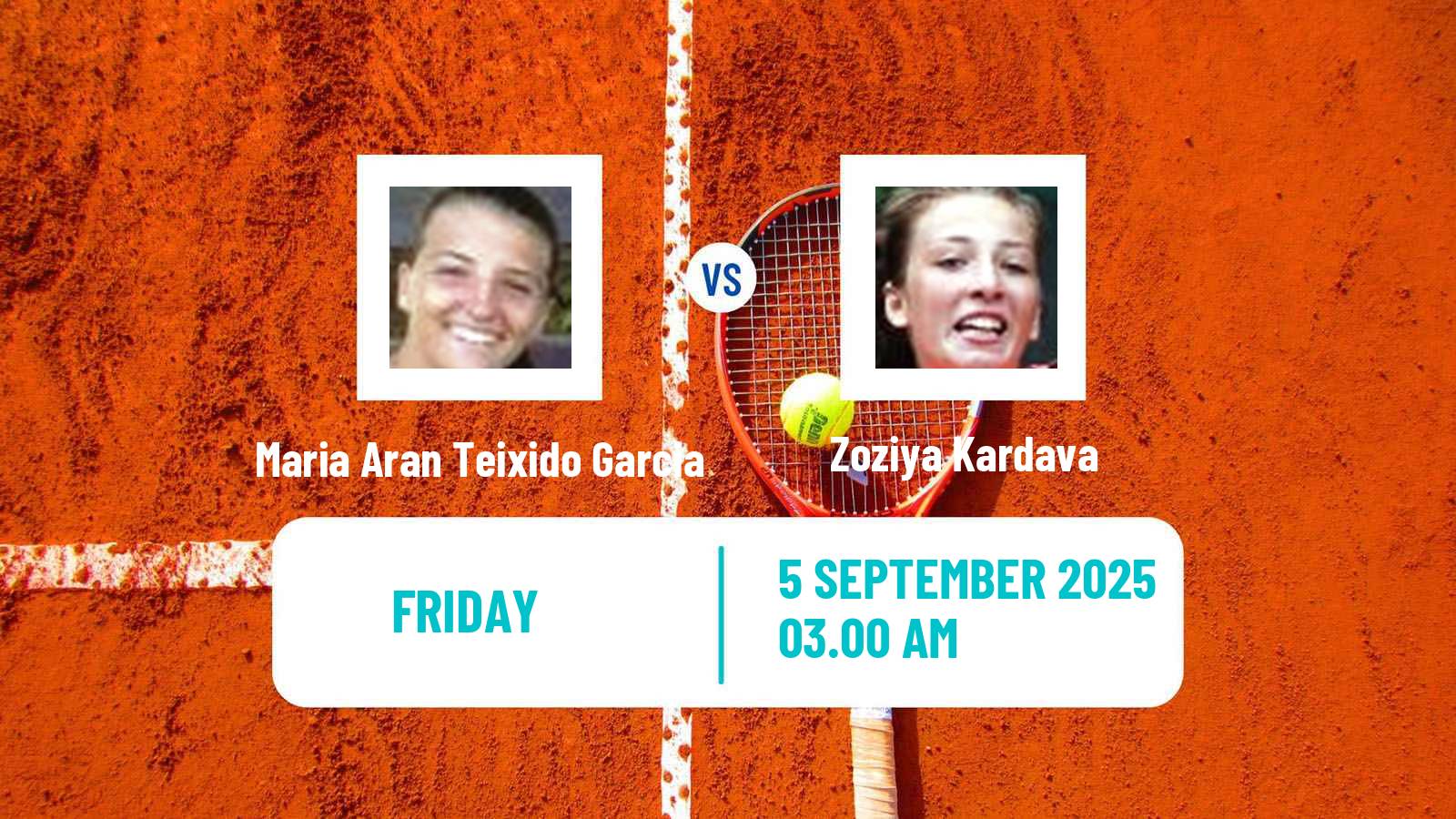 Tennis ITF W15 Telavi 2 Women Maria Aran Teixido Garcia - Zoziya Kardava