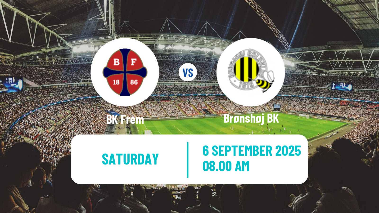 Soccer Danish 3 Division BK Frem - Brønshøj BK