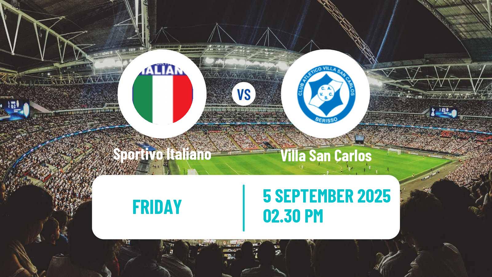 Soccer Argentinian Primera B Sportivo Italiano - Villa San Carlos
