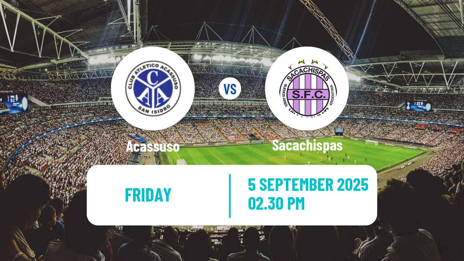 Soccer Argentinian Primera B Acassuso - Sacachispas