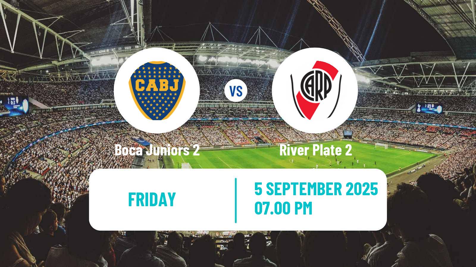 Soccer Argentinian Reserve League Boca Juniors 2 - River Plate 2