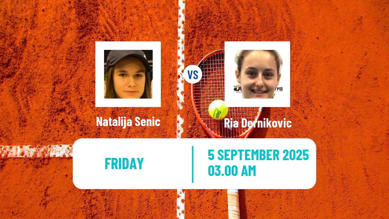 Tennis ITF W15 Kursumlijska Banja 14 Women Natalija Senic - Ria Dernikovic