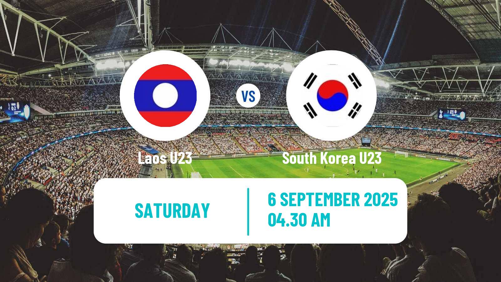 Soccer AFC Asian Cup U23 Laos U23 - South Korea U23