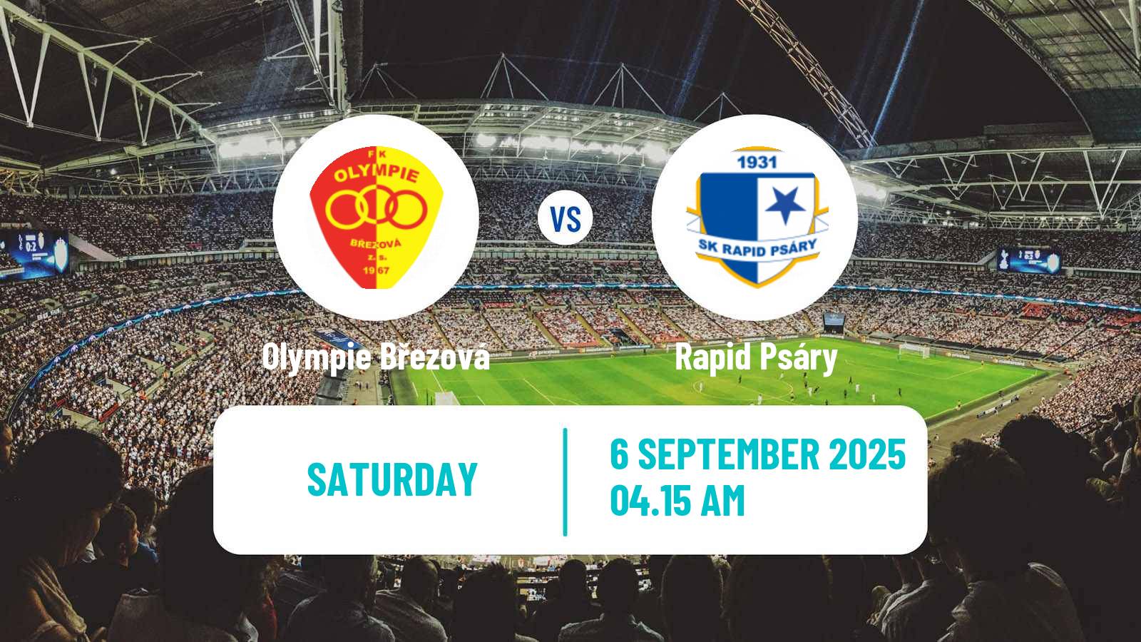 Soccer Czech Division B Olympie Březová - Rapid Psáry