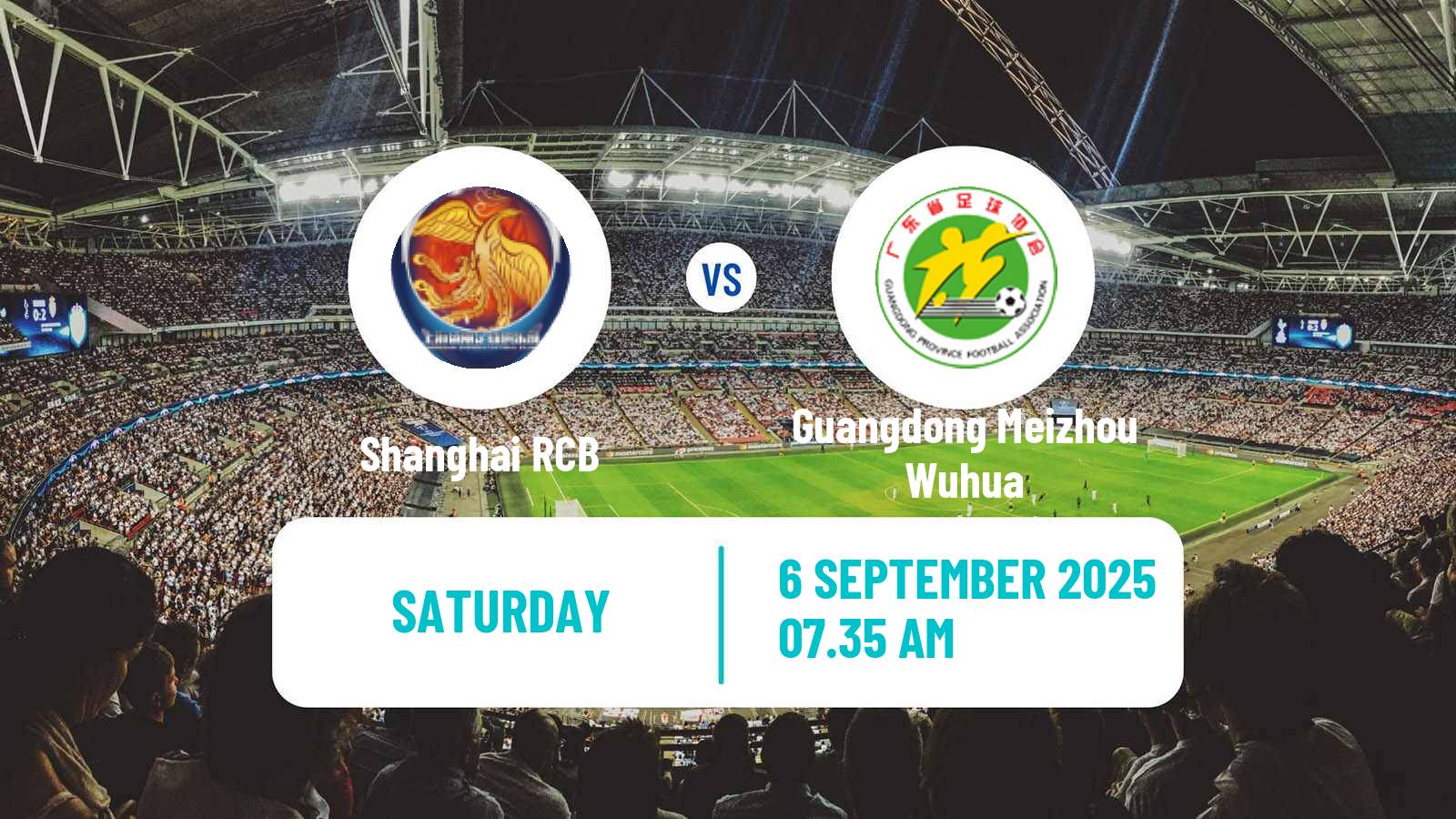Soccer Chinese Super League Women Shanghai RCB - Guangdong Meizhou Wuhua