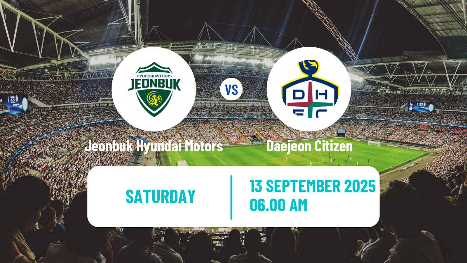 Soccer South Korean K-League 1 Jeonbuk Hyundai Motors - Daejeon Citizen