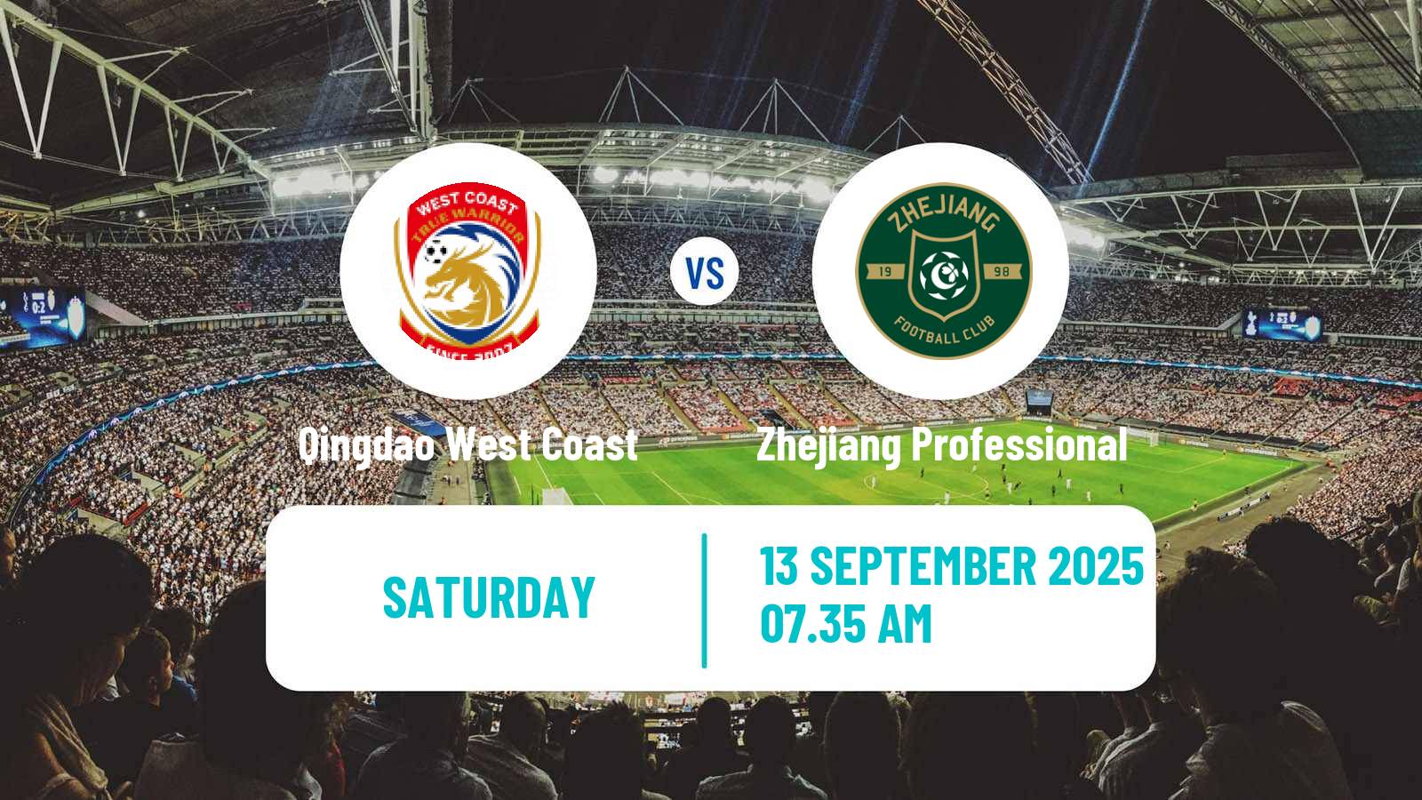 Soccer Chinese Super League Qingdao West Coast - Zhejiang Professional