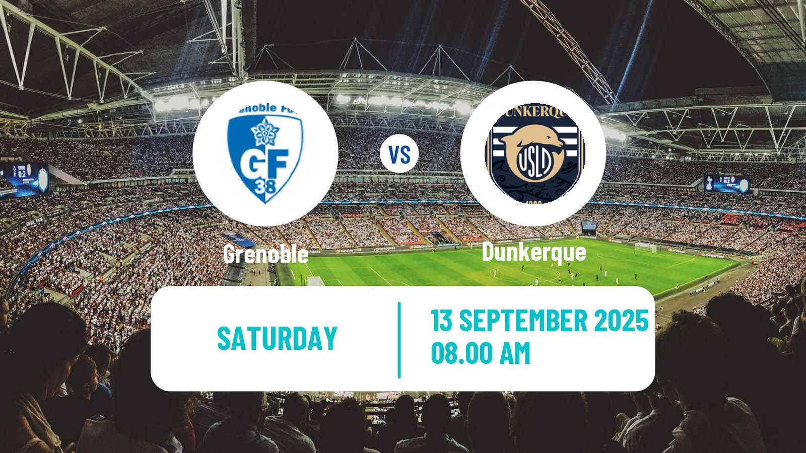 Soccer French Ligue 2 Grenoble - Dunkerque