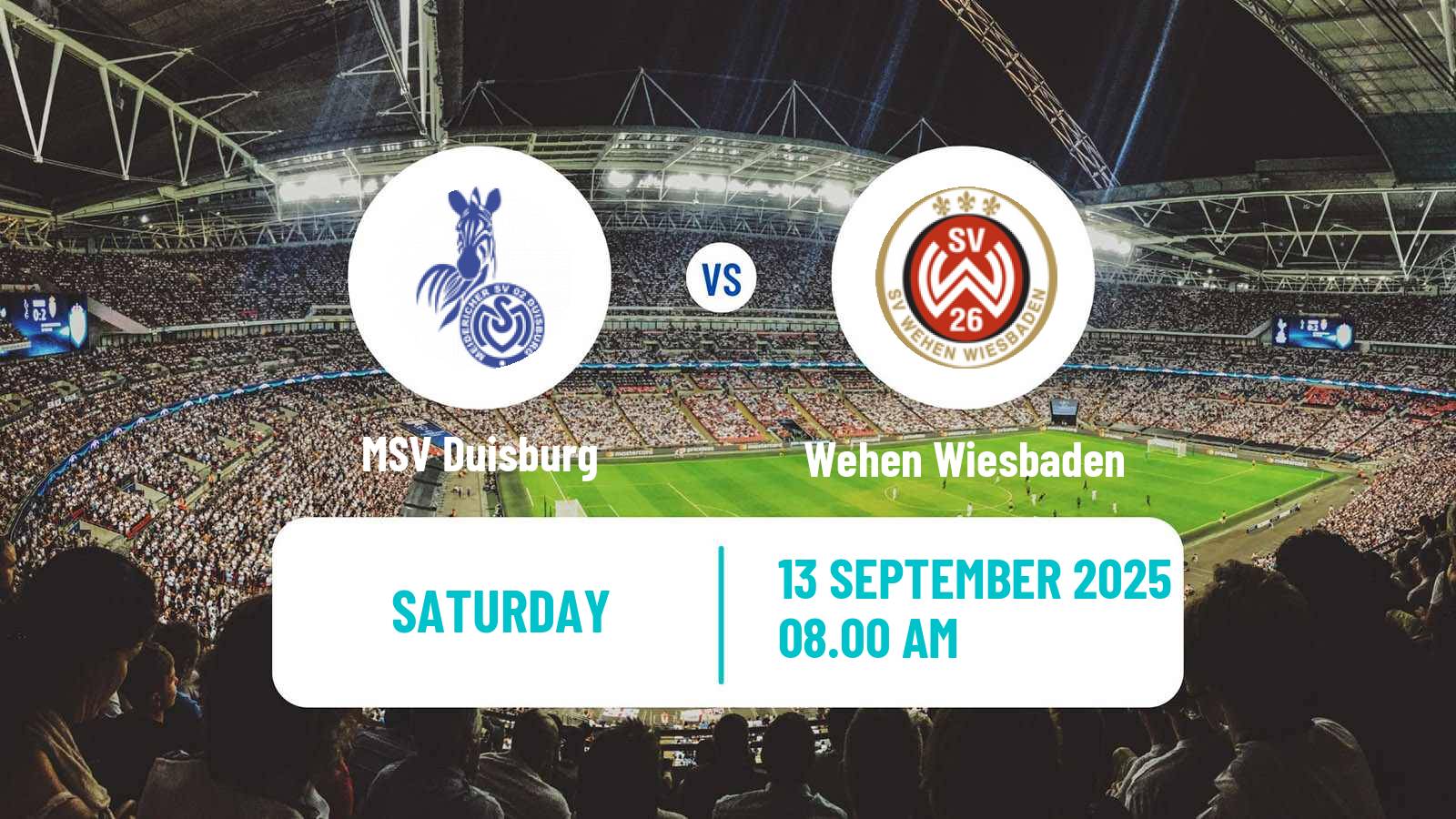 Soccer German 3 Bundesliga Duisburg - Wehen Wiesbaden