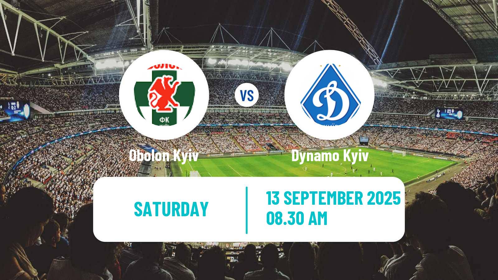 Soccer Ukrainian Premier League Obolon - Dynamo Kyiv