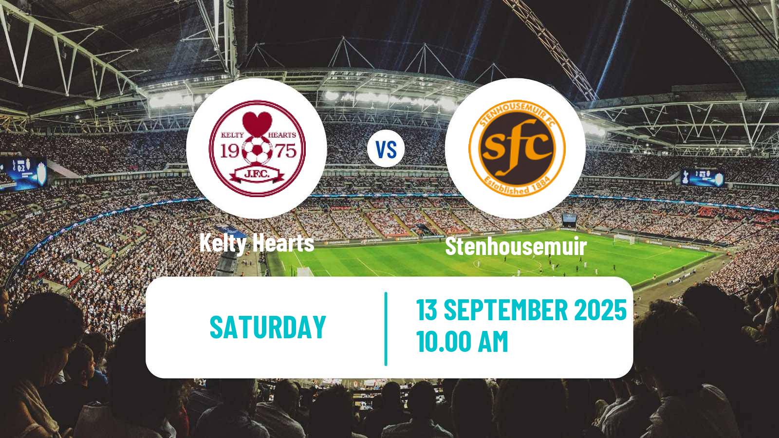 Soccer Scottish League One Kelty Hearts - Stenhousemuir