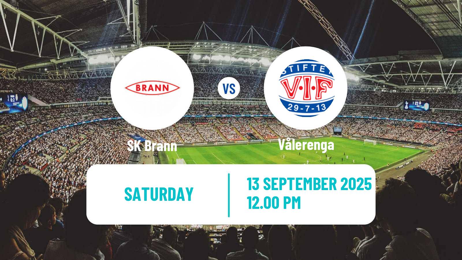 Soccer Norwegian Eliteserien Brann - Vålerenga