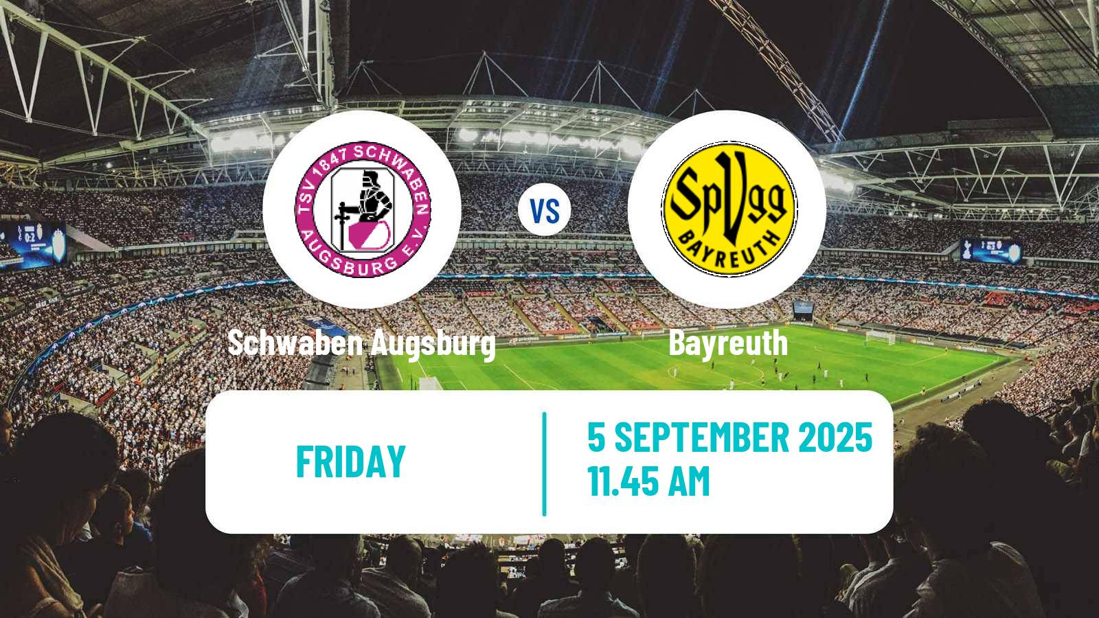 Soccer German Regionalliga Bayern Schwaben Augsburg - Bayreuth
