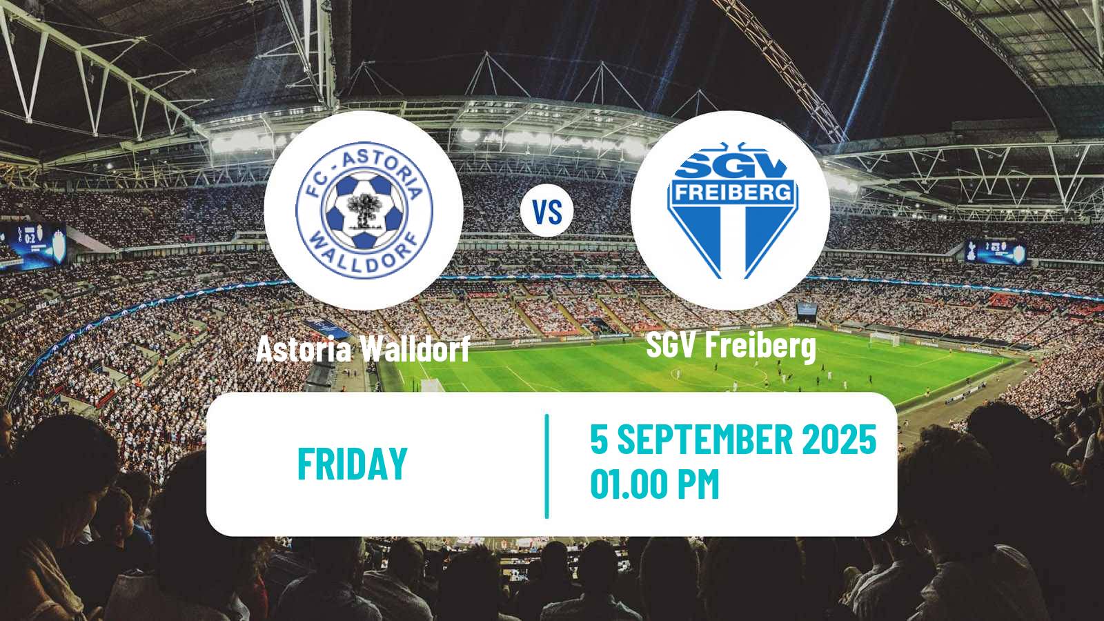 Soccer German Regionalliga Sudwest Astoria Walldorf - Freiberg