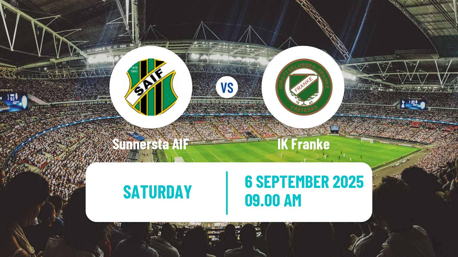 Soccer Swedish Division 2 - Norra Svealand Sunnersta AIF - IK Franke