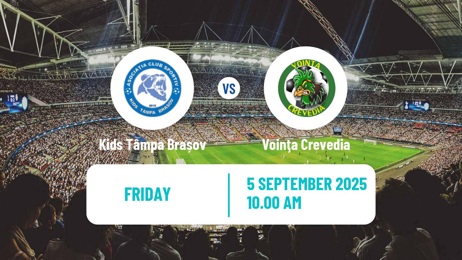 Soccer Romanian Liga 3 - Seria 4 Kids Tâmpa Brașov - Voinţa Crevedia