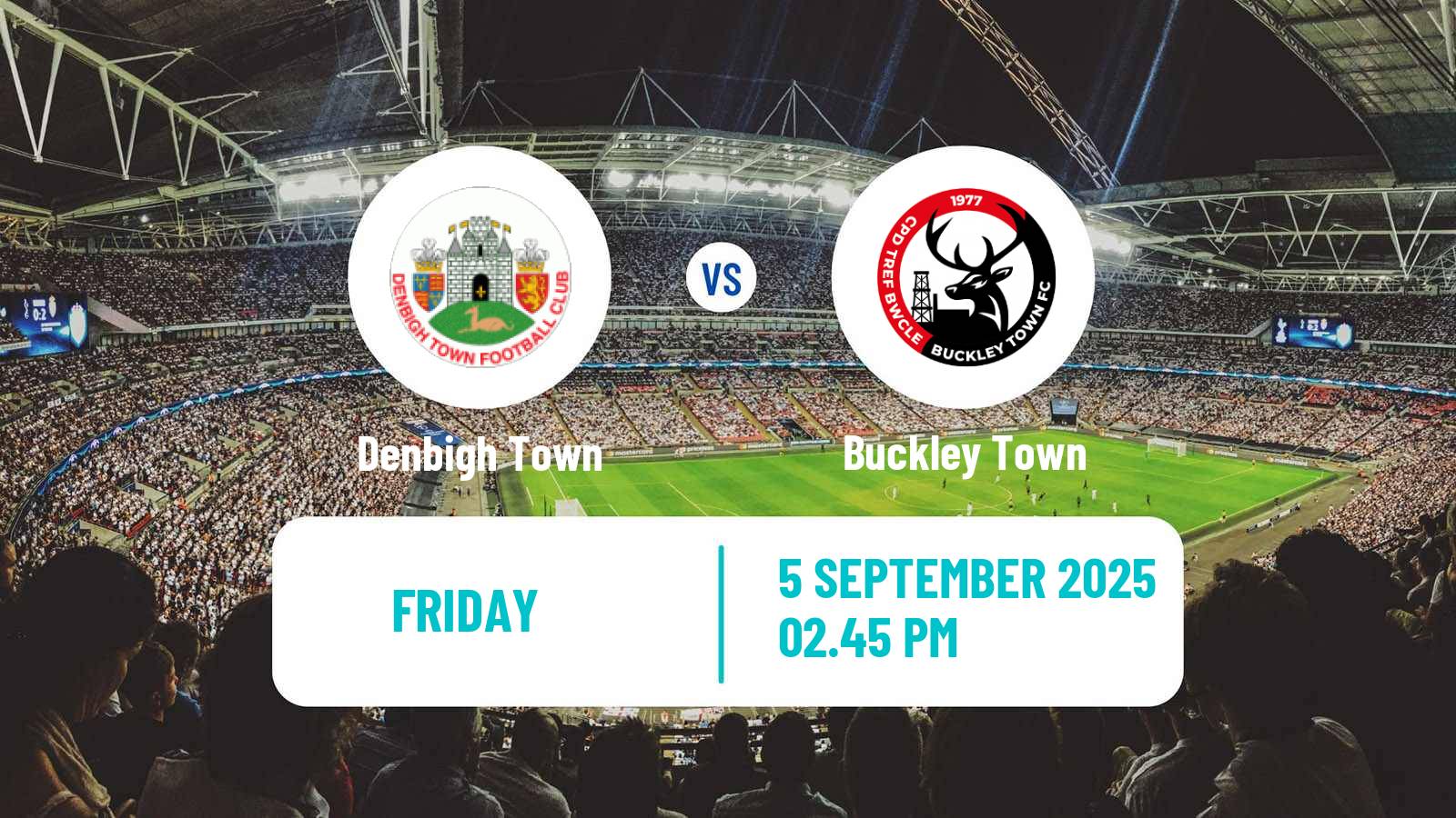 Soccer Welsh Cymru North Denbigh Town - Buckley Town