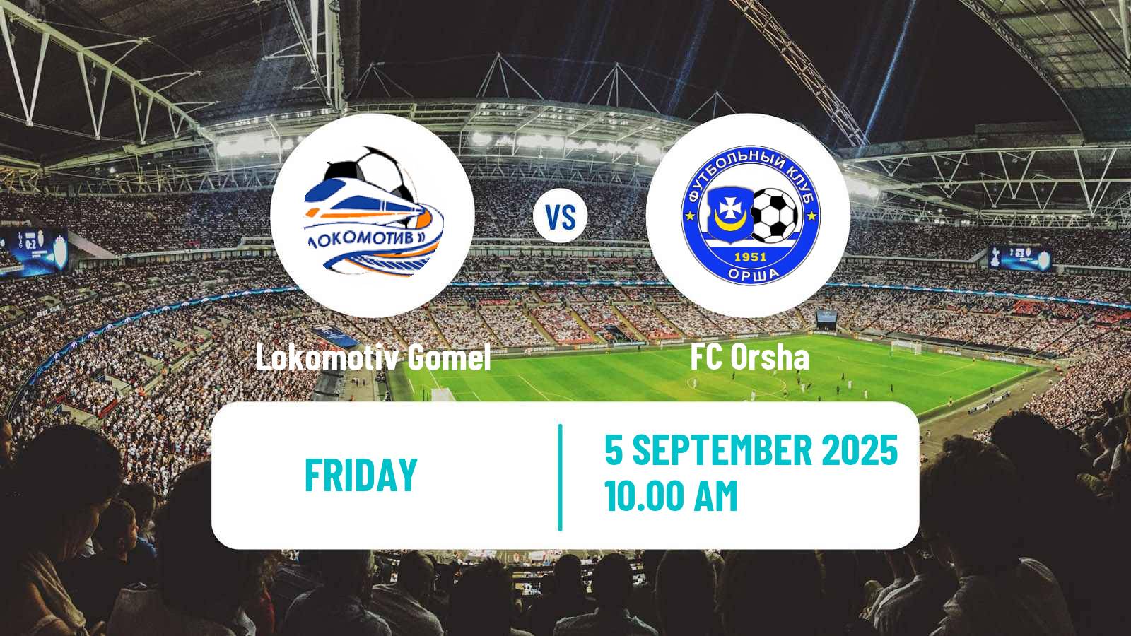 Soccer Belarusian Pershaya Liga Lokomotiv Gomel - Orsha