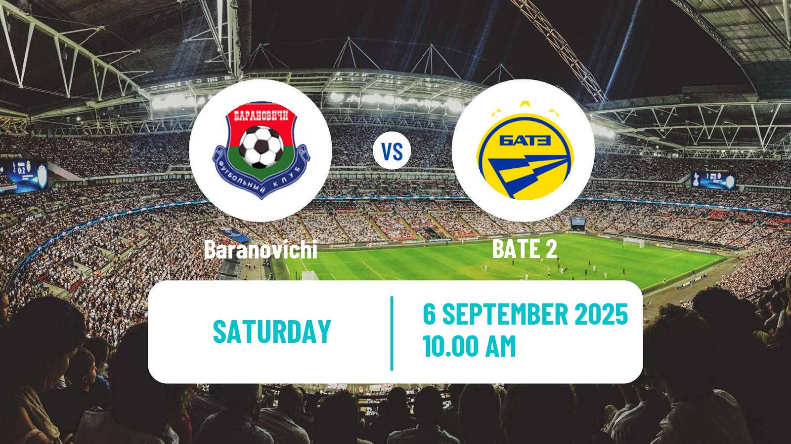 Soccer Belarusian Pershaya Liga Baranovichi - BATE 2