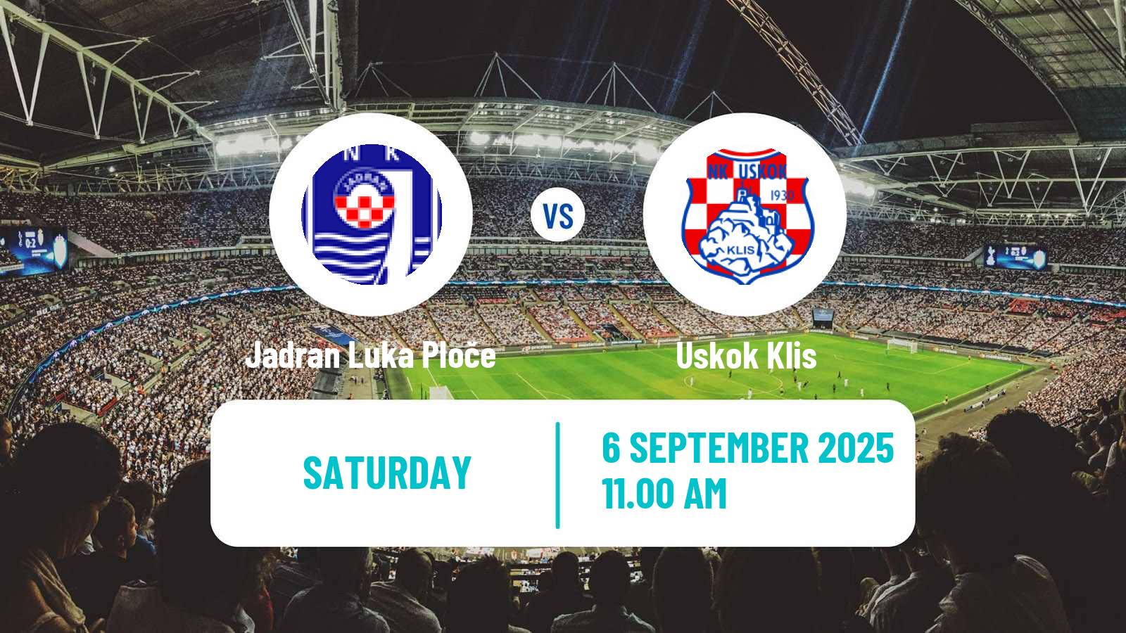 Soccer Croatian Druga NL Jadran Luka Ploče - Uskok Klis