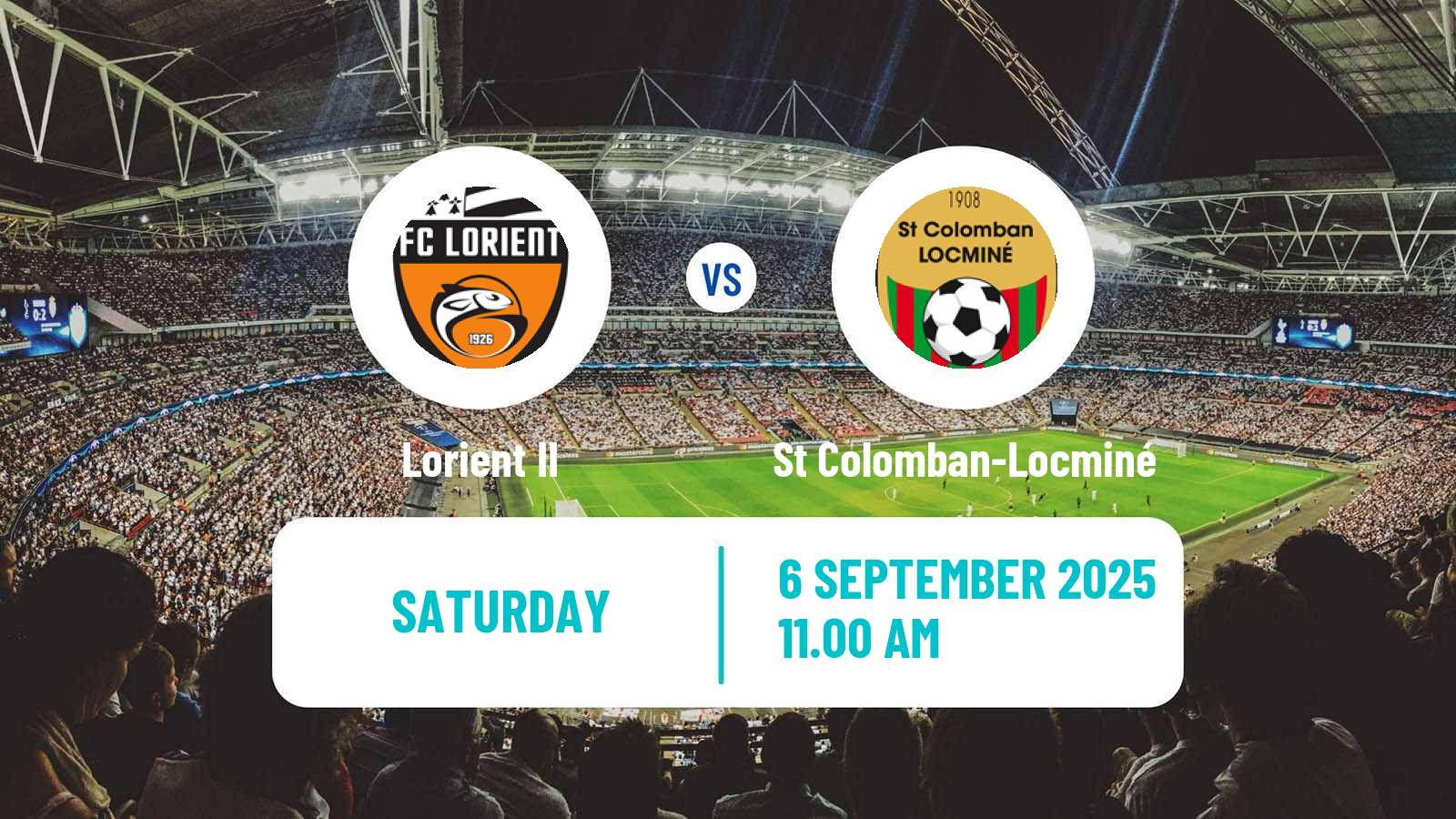 Soccer French National 2 - Group A Lorient II - St Colomban-Locminé