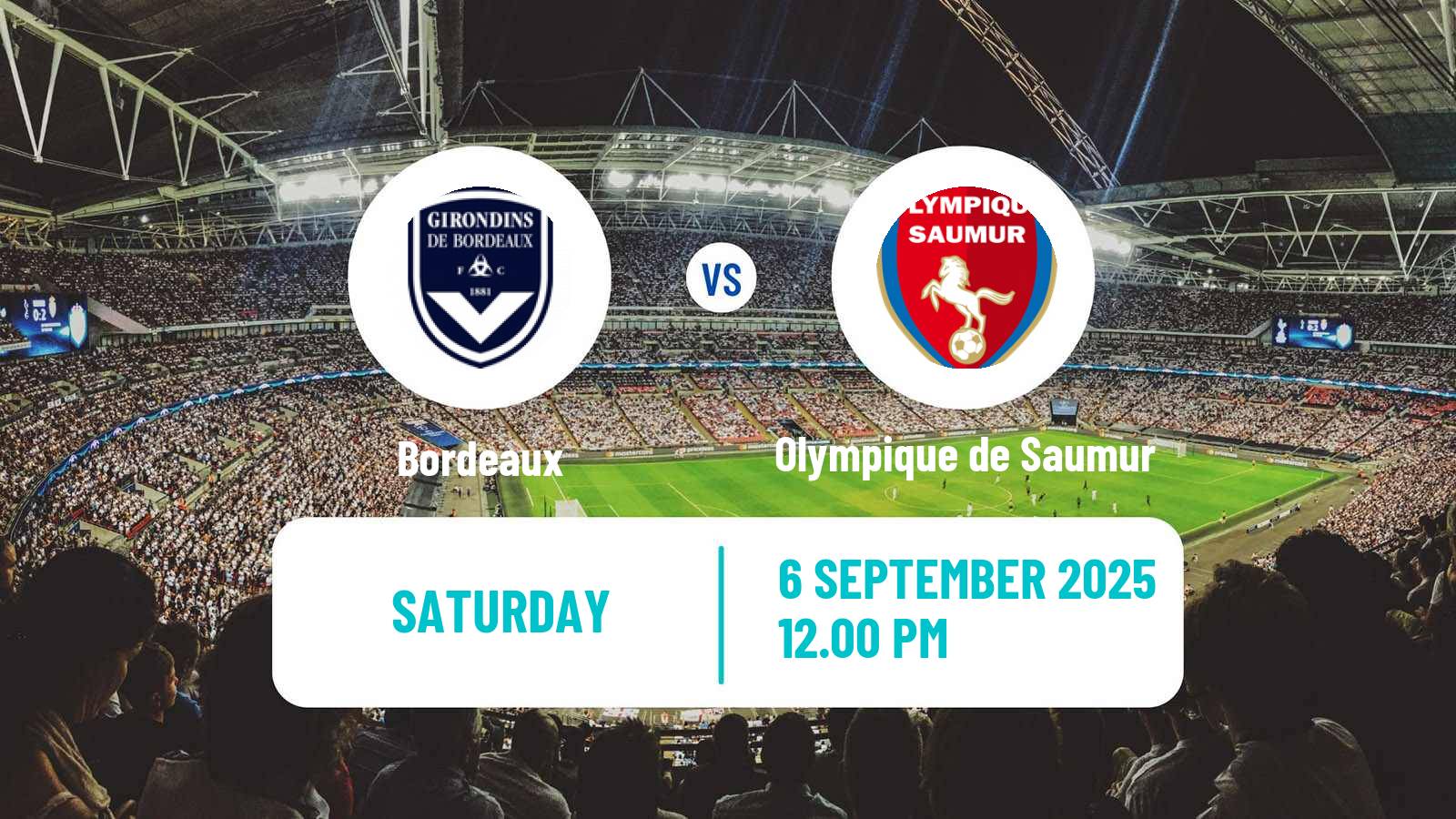 Soccer French National 2 - Group A Bordeaux - Olympique de Saumur