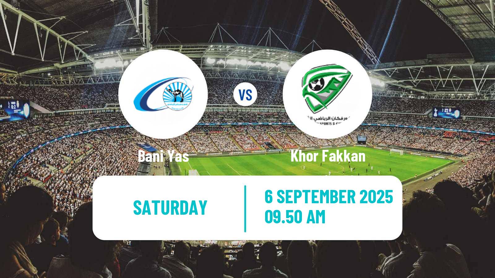Soccer UAE League Cup Bani Yas - Khor Fakkan