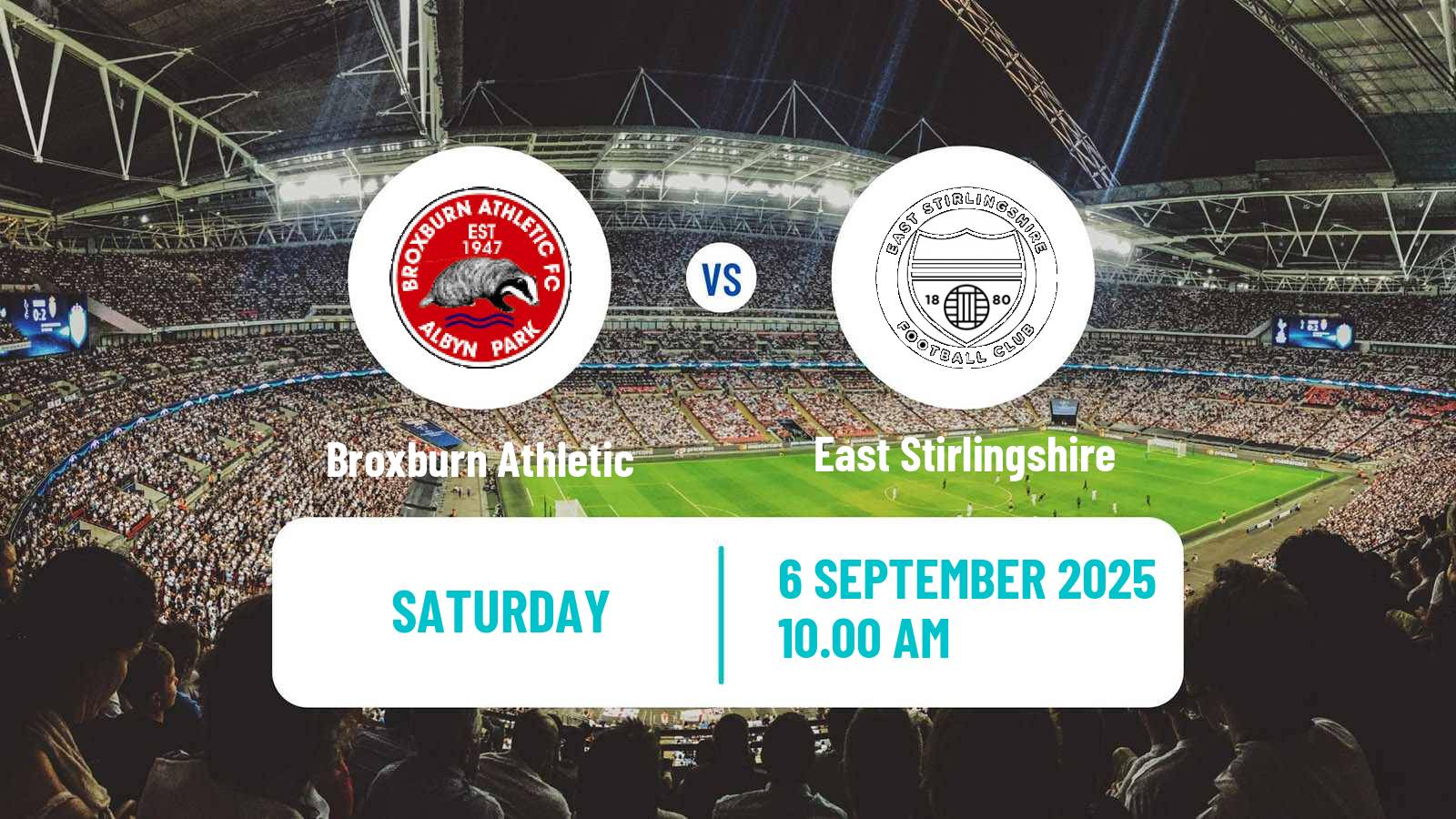 Soccer Scottish Lowland League Broxburn Athletic - East Stirlingshire