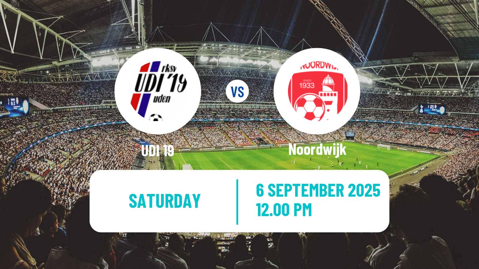 Soccer Dutch Derde Divisie UDI 19 - Noordwijk