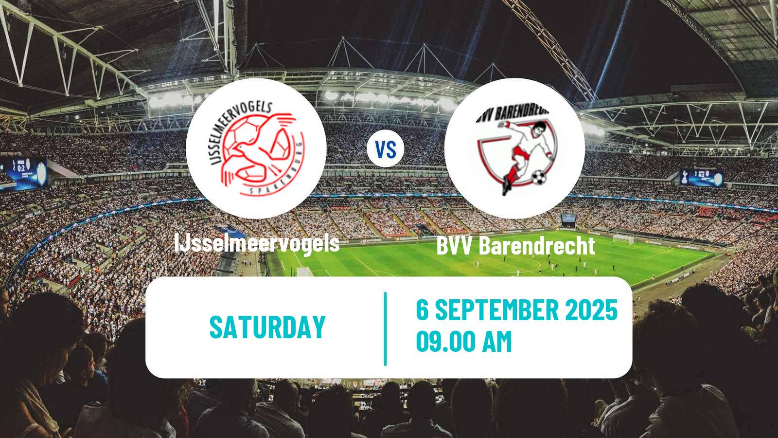 Soccer Dutch Tweede Divisie IJsselmeervogels - BVV Barendrecht