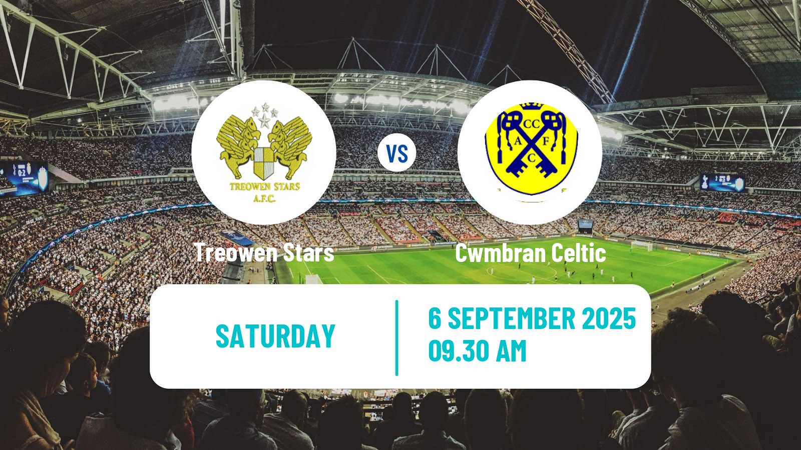 Soccer Welsh Cymru South Treowen Stars - Cwmbran Celtic