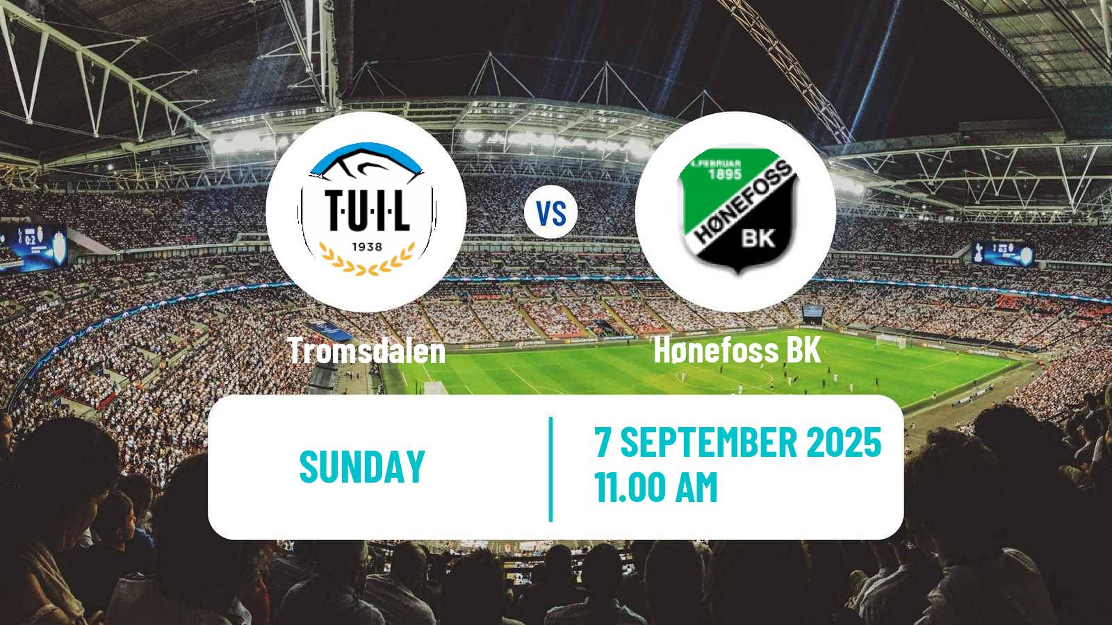 Soccer Norwegian Division 2 - Group 2 Tromsdalen - Hønefoss
