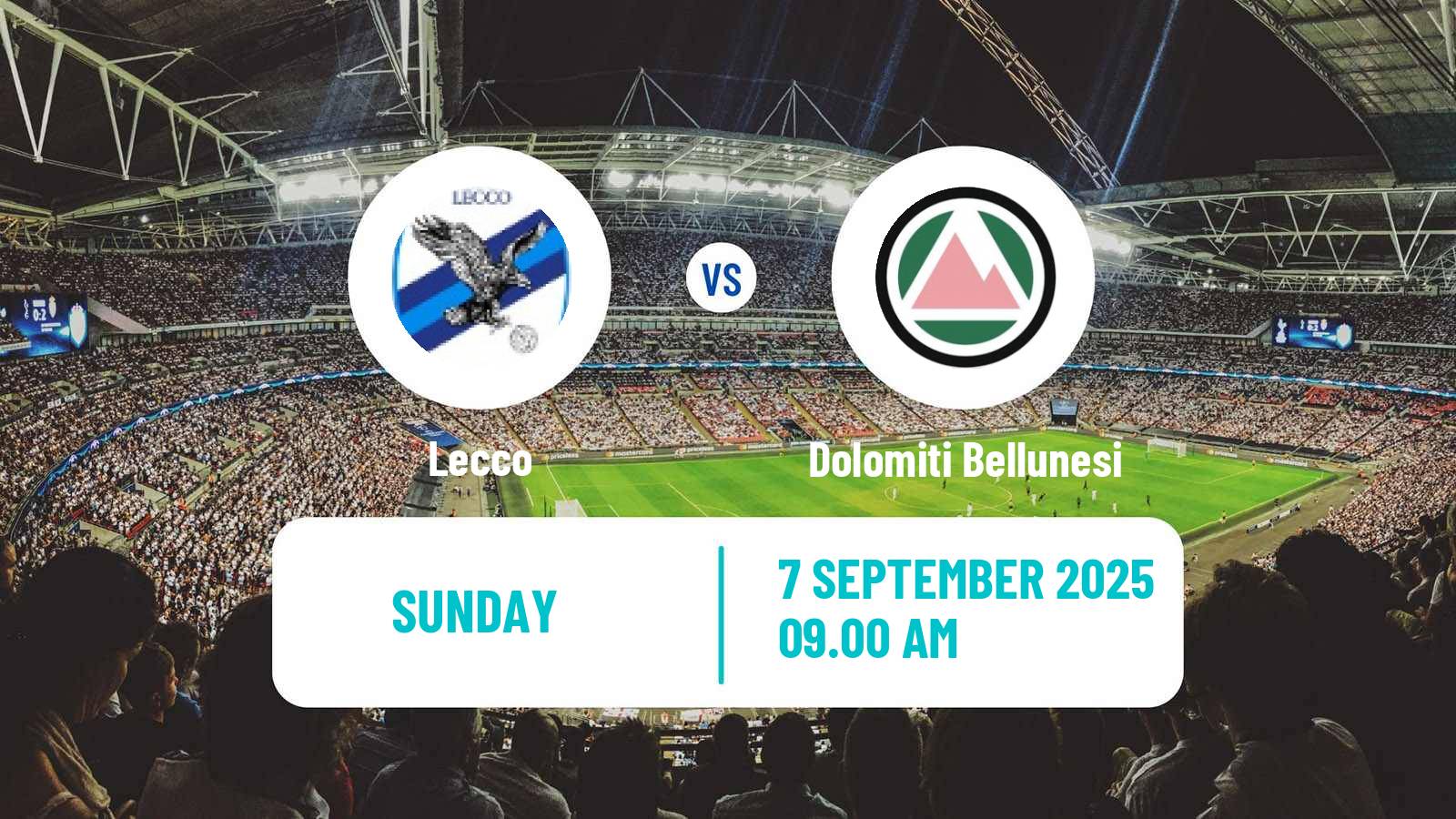 Soccer Italian Serie C Group A Lecco - Dolomiti Bellunesi