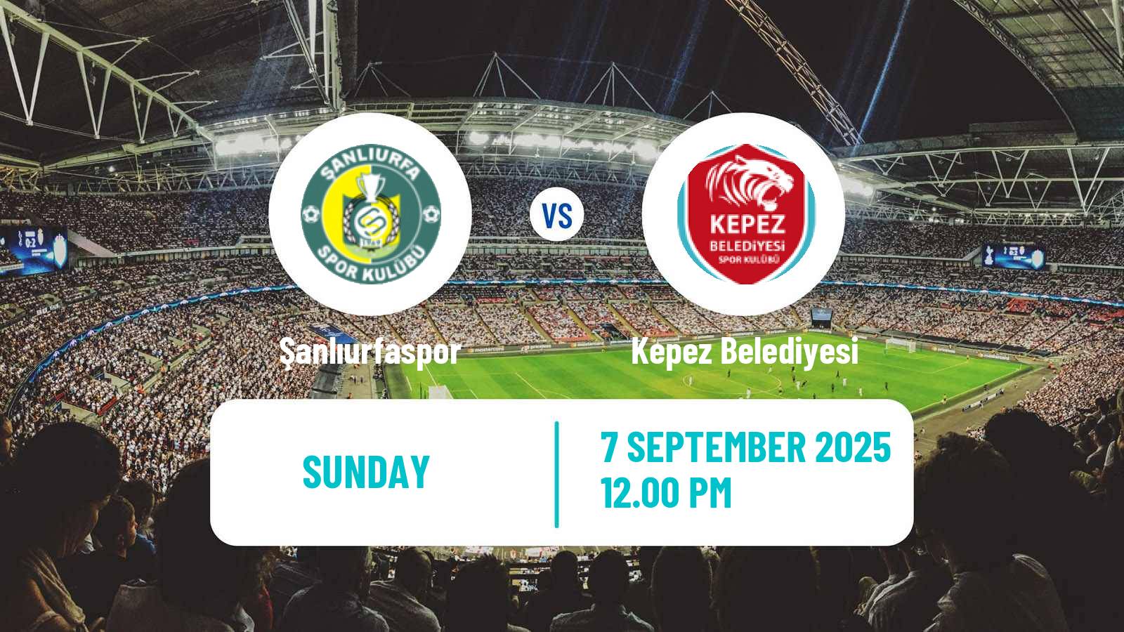 Soccer Turkish Second League White Group Şanlıurfaspor - Kepez Belediyesi