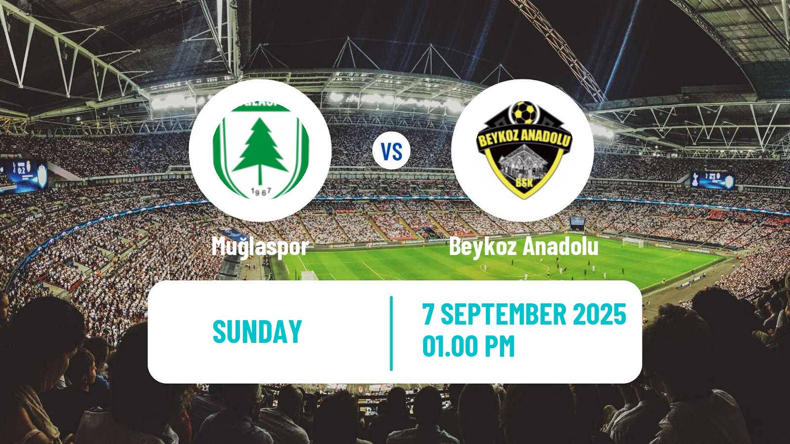 Soccer Turkish Second League White Group Muğlaspor - Beykoz Anadolu