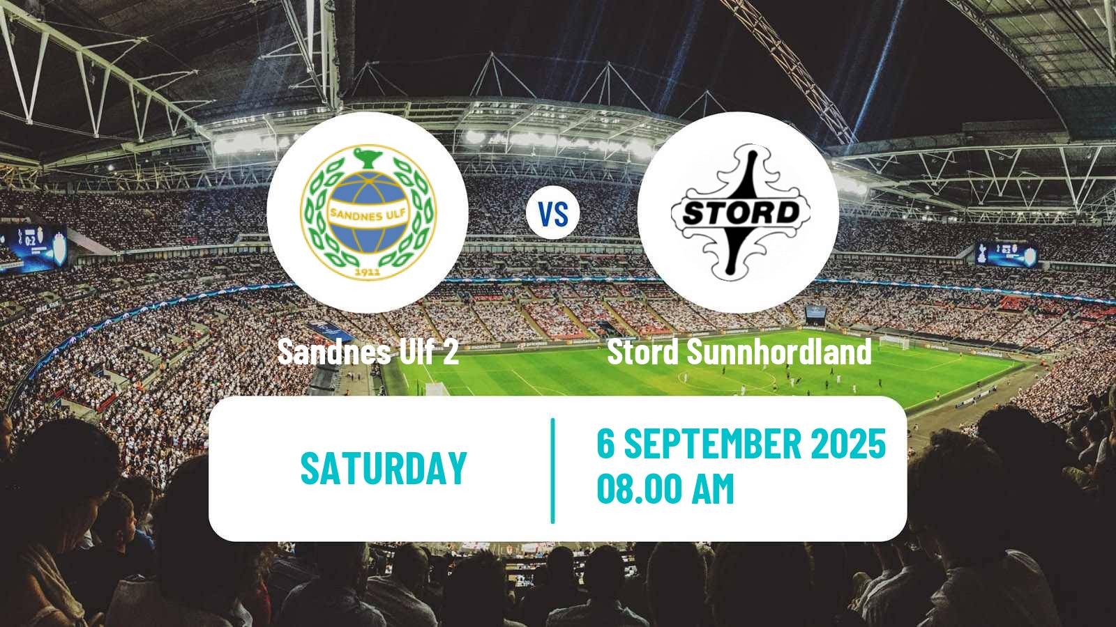 Soccer Norwegian Division 3 - Group 5 Sandnes Ulf 2 - Stord Sunnhordland