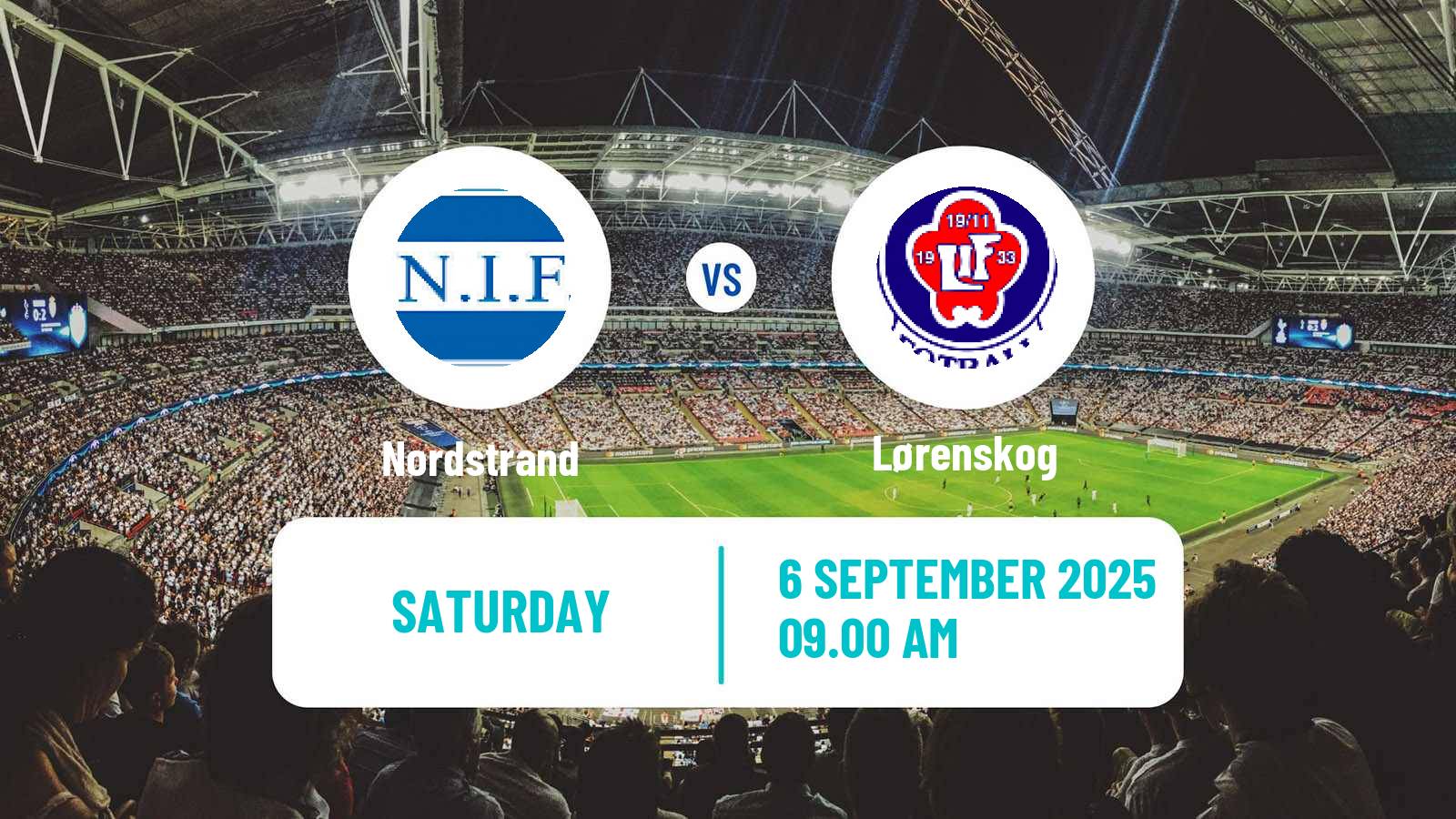 Soccer Norwegian Division 3 - Group 3 Nordstrand - Lørenskog