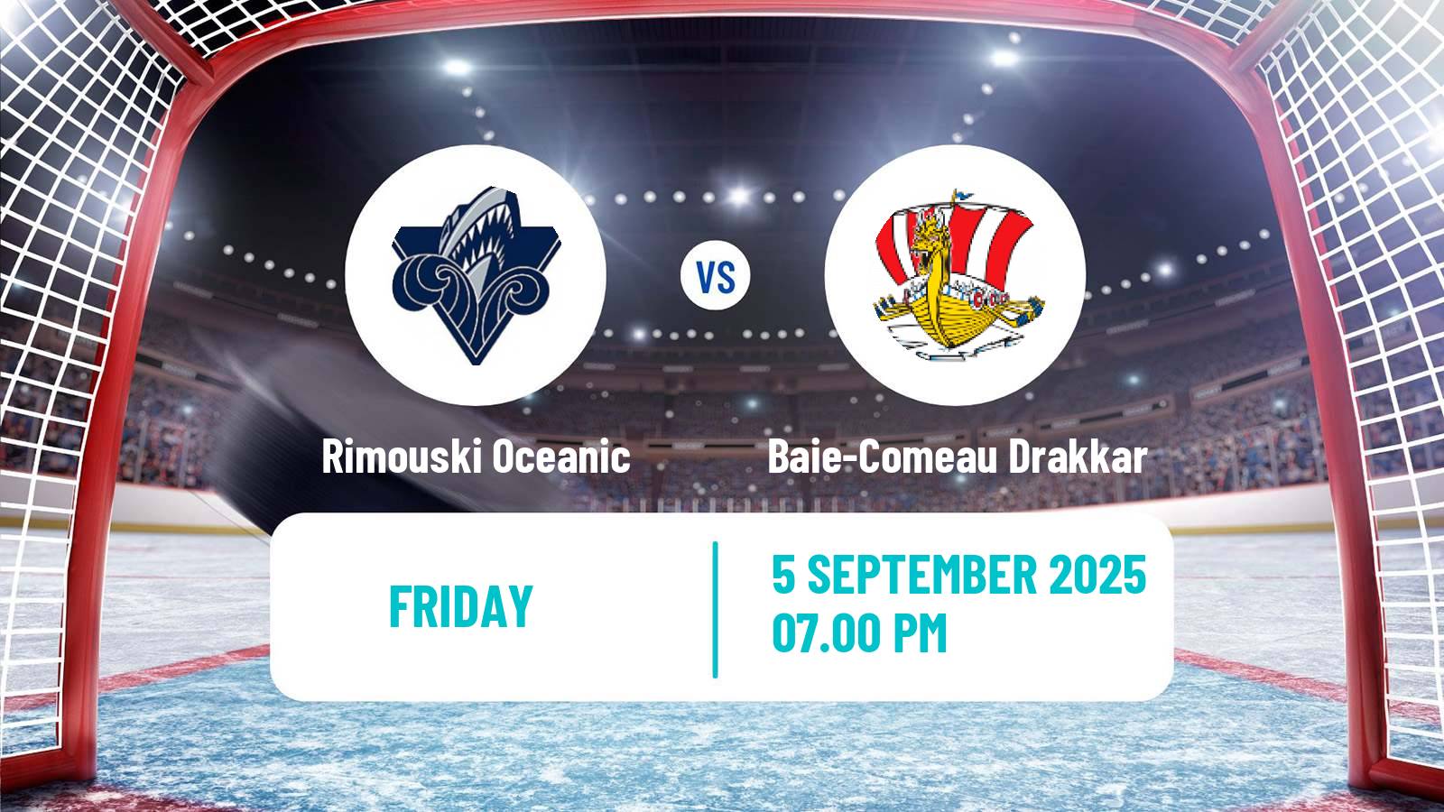 Hockey QMJHL Rimouski Oceanic - Baie-Comeau Drakkar
