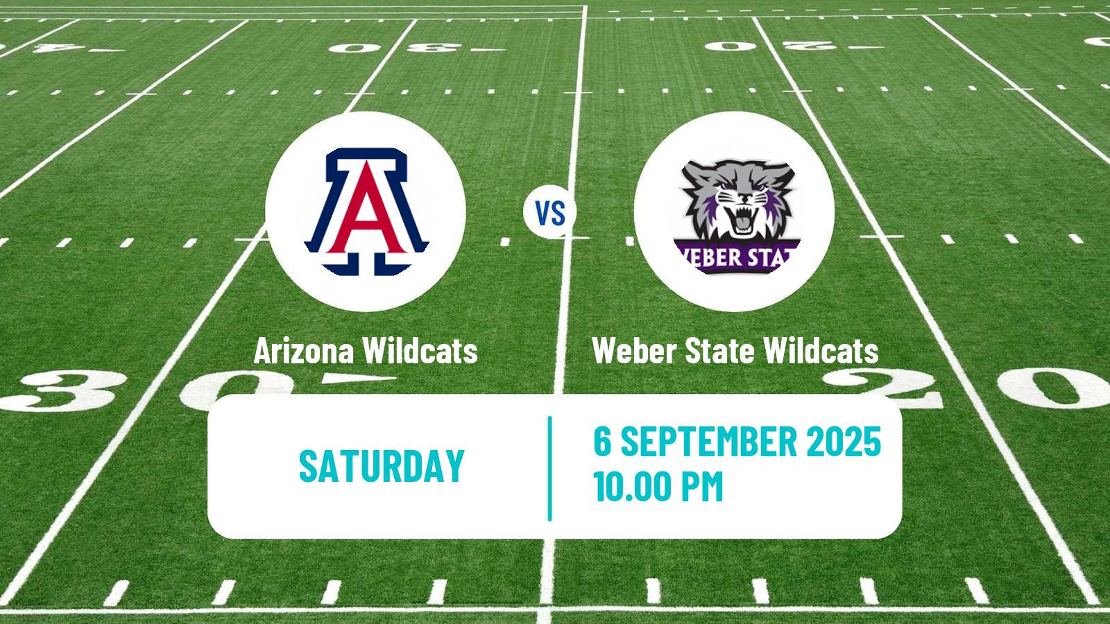 American football NCAA College Football Arizona Wildcats - Weber State Wildcats